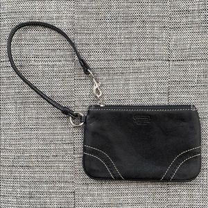 Coach Leather Black Wristlet